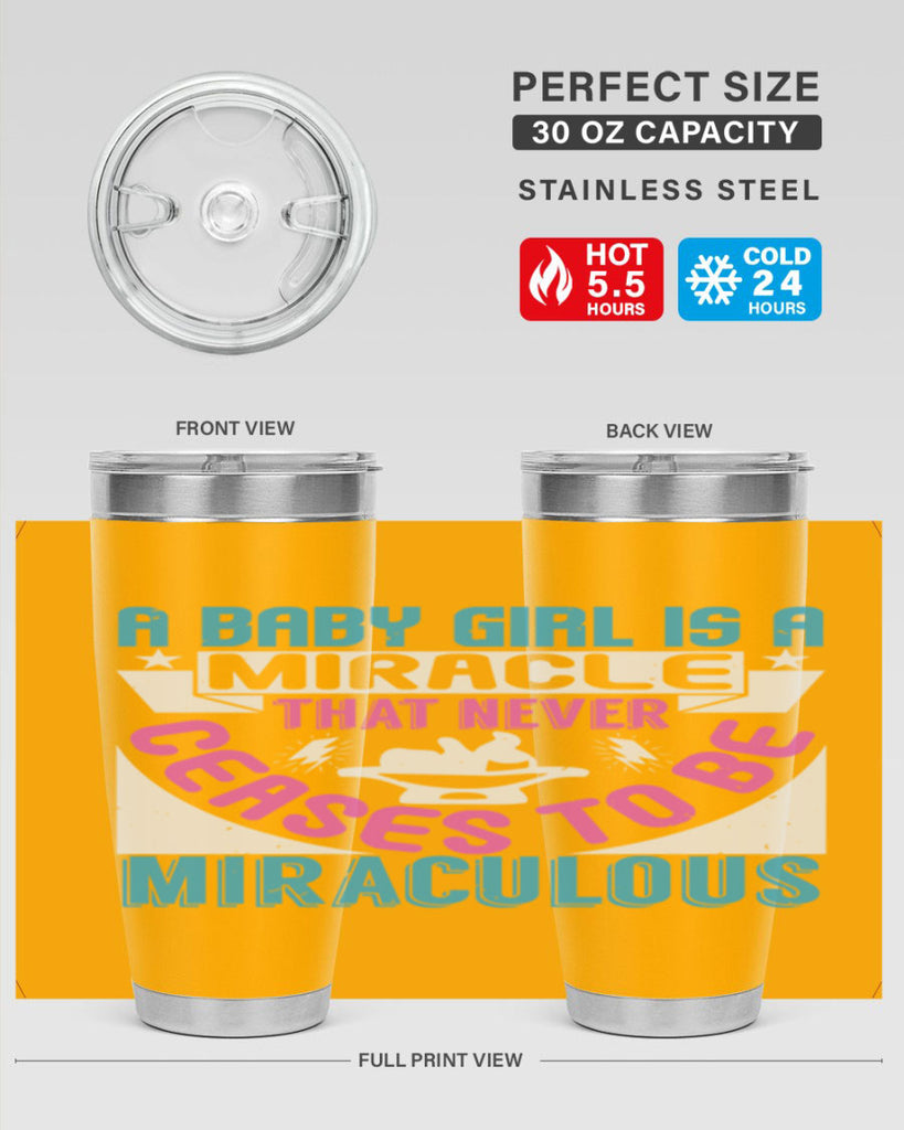 A baby girl is a miracle Style 196#- baby- tumbler