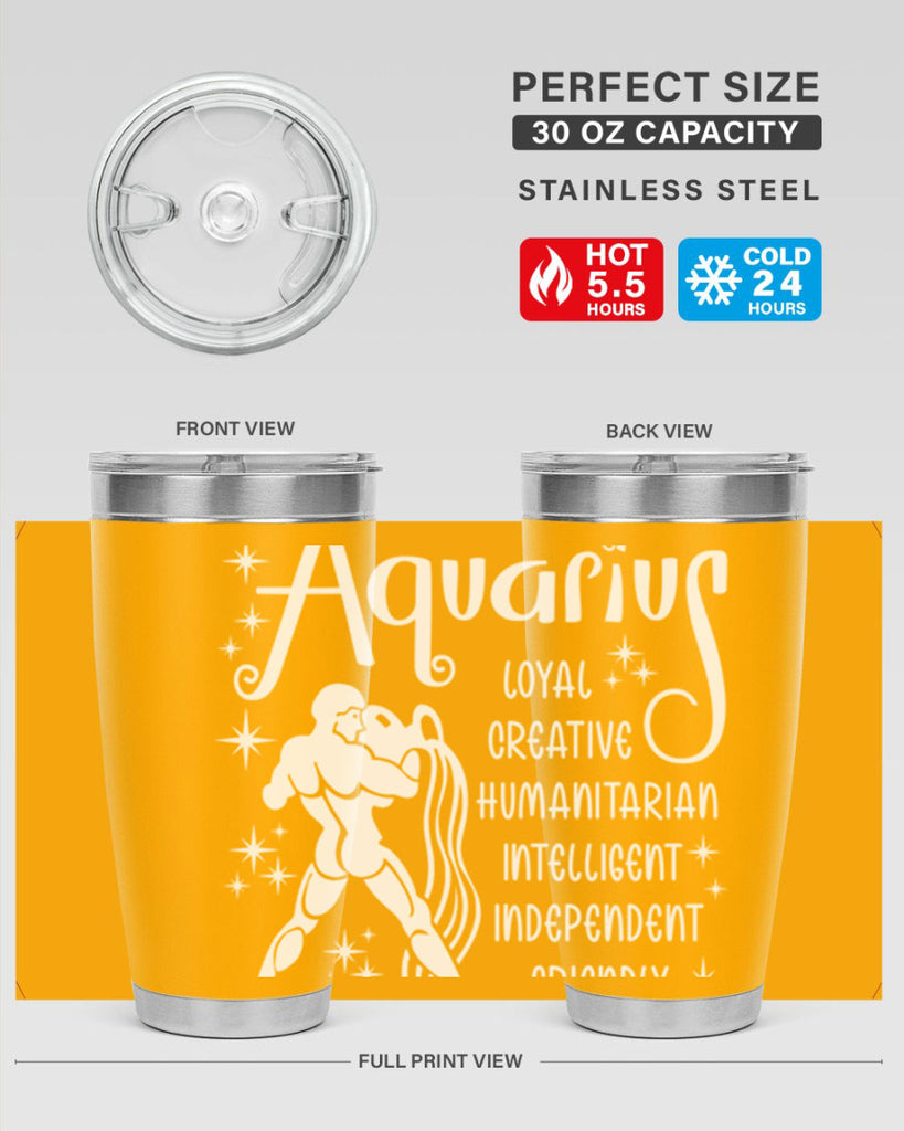 Aquarius 68#- zodiac- Tumbler