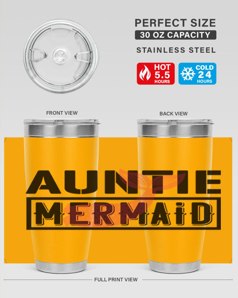 Auntie mermaid 18#- mermaid- Tumbler