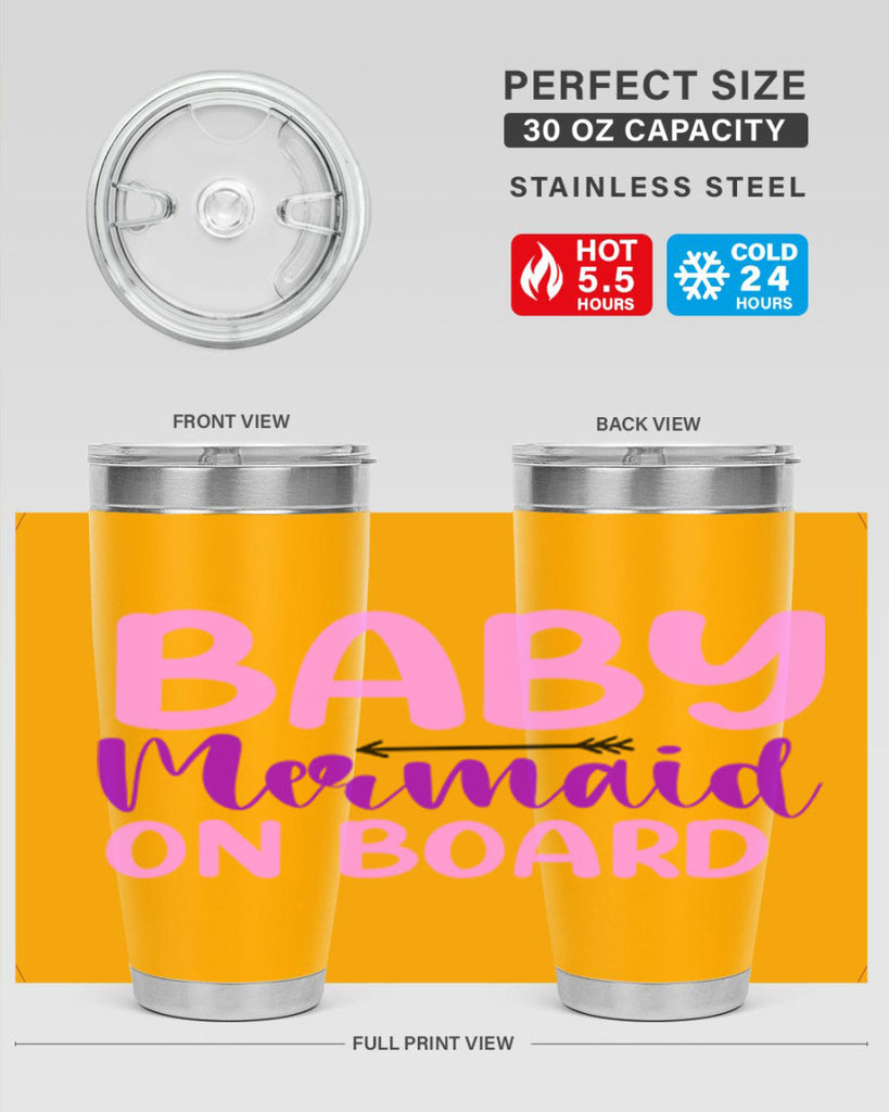 Baby Mermaid On Board 23#- mermaid- Tumbler