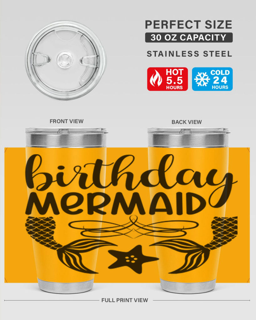 Birthday mermaid 76#- mermaid- Tumbler