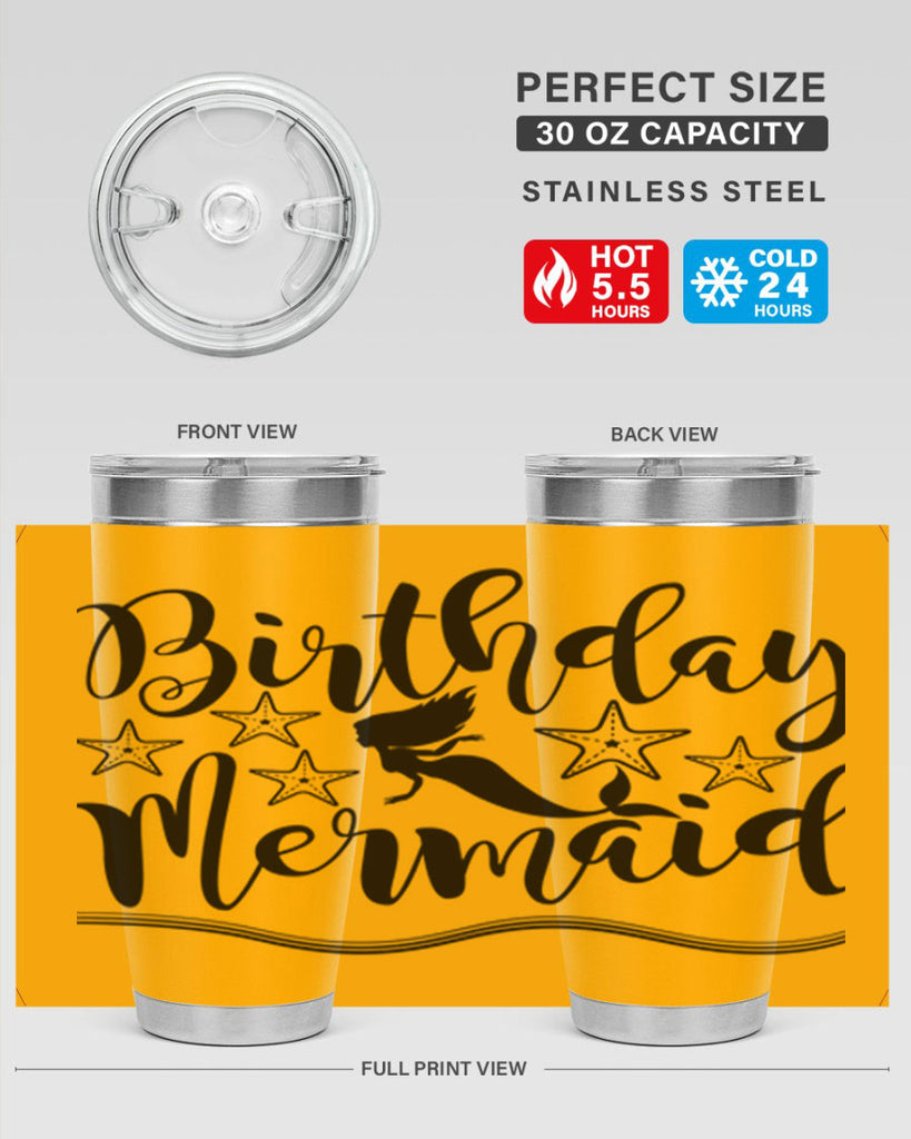 Birthday mermaid 77#- mermaid- Tumbler