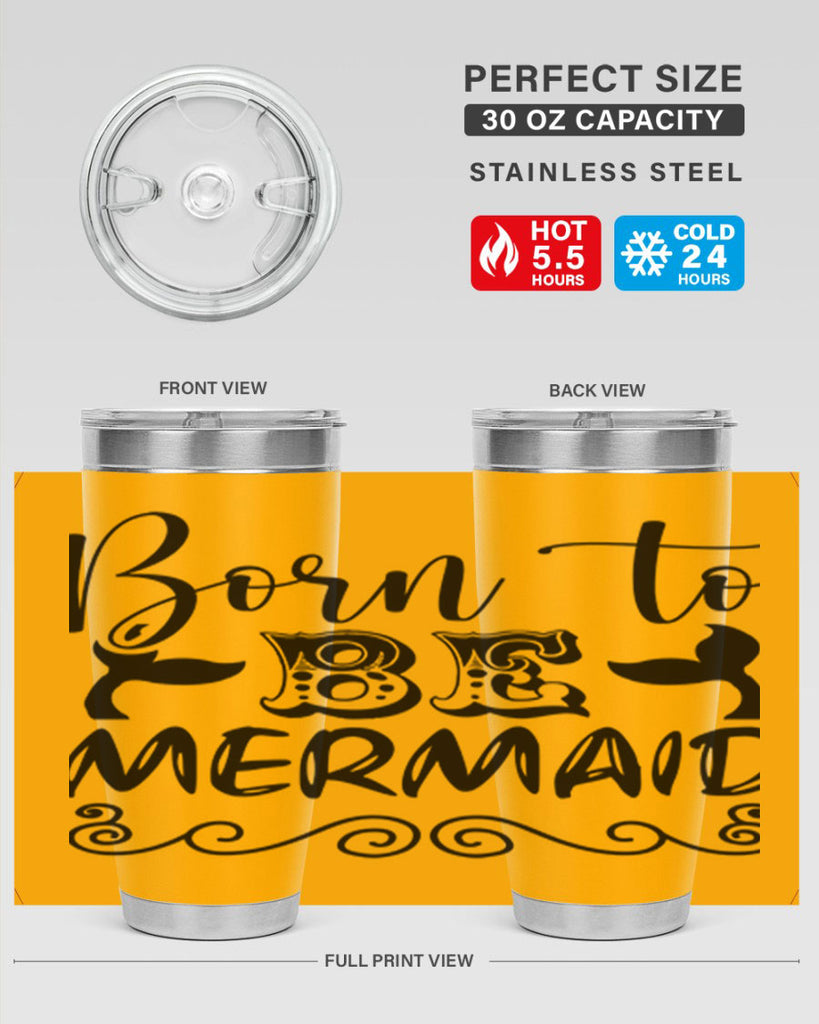 Born to be mermaid 84#- mermaid- Tumbler