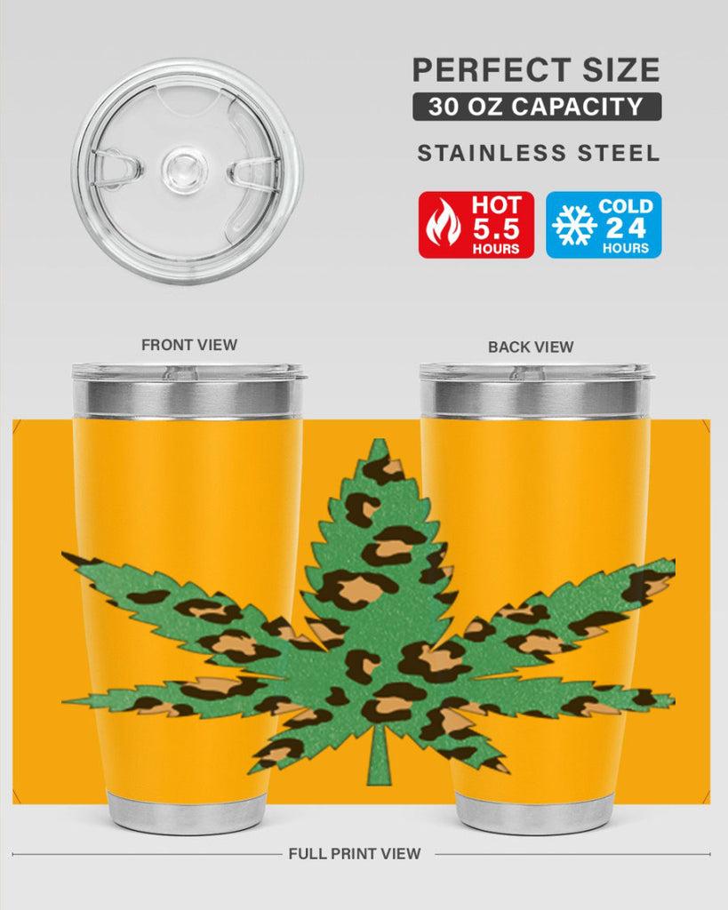 Cannabis Leopard Print 54#- marijuana- Tumbler