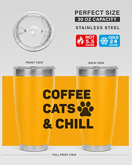 Coffee Cat Style 41#- cat- Tumbler