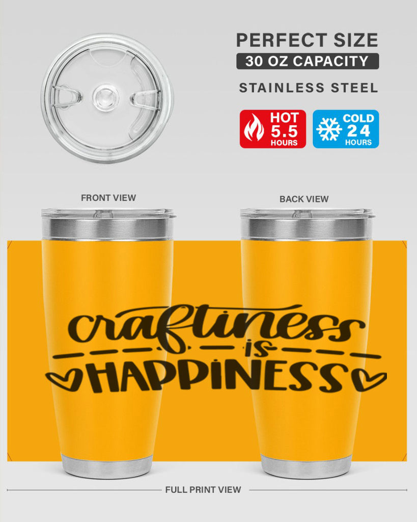 Craftiness Is Happiness 35#- crafting- Tumbler