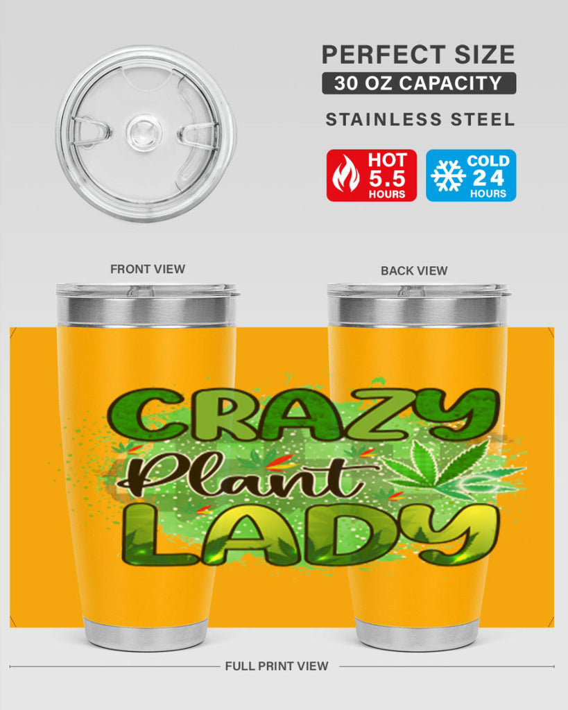 Crazy Plant Lady 64#- marijuana- Tumbler