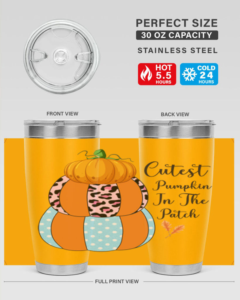 Cutest Pumpkin in the Patch 64#- fall- Tumbler