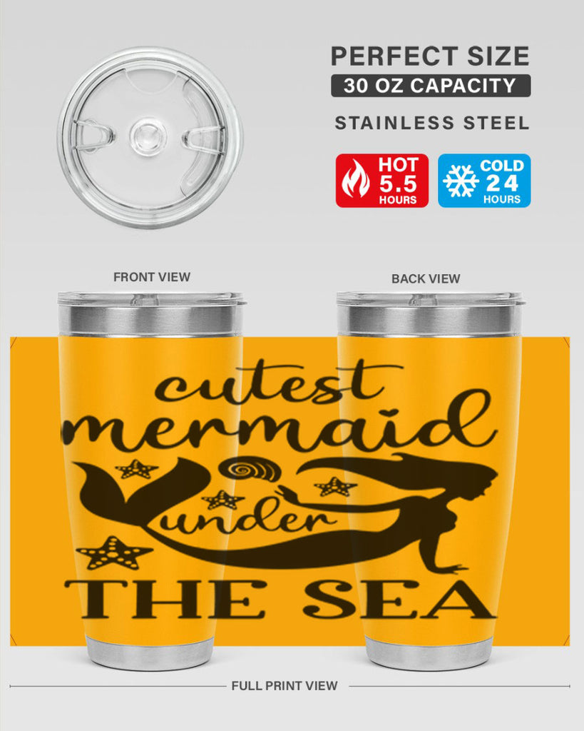 Cutest mermaid under the sea 110#- mermaid- Tumbler