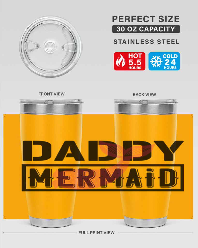 Daddy mermaid 112#- mermaid- Tumbler