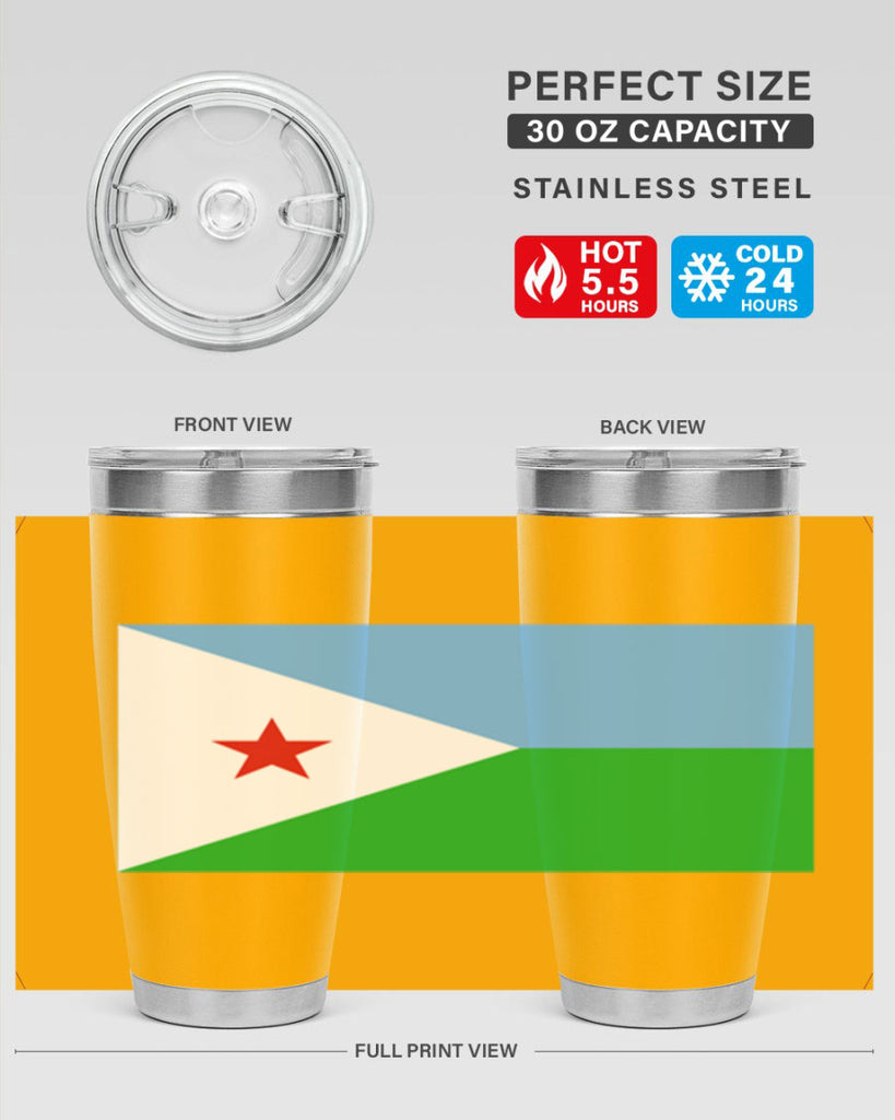 Djibouti 150#- world flags- Tumbler