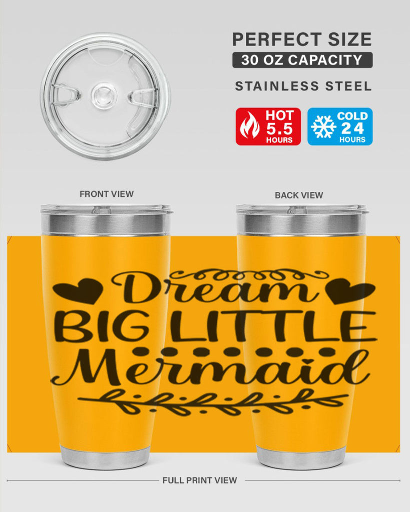 Dream big little mermaid 124#- mermaid- Tumbler