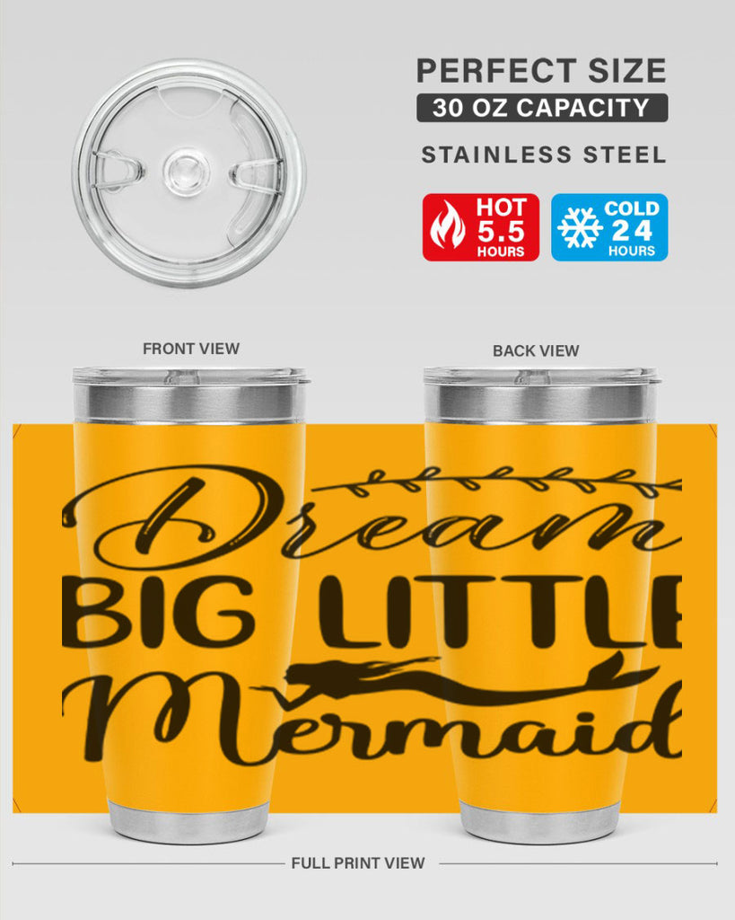 Dream big little mermaid 125#- mermaid- Tumbler