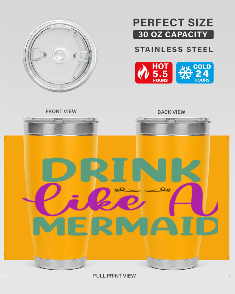 Drink Like A Mermaid 139#- mermaid- Tumbler