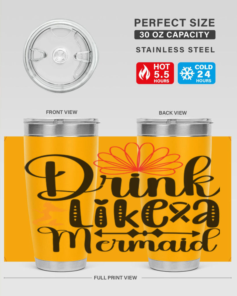 Drink Like a Mermaid 151#- mermaid- Tumbler