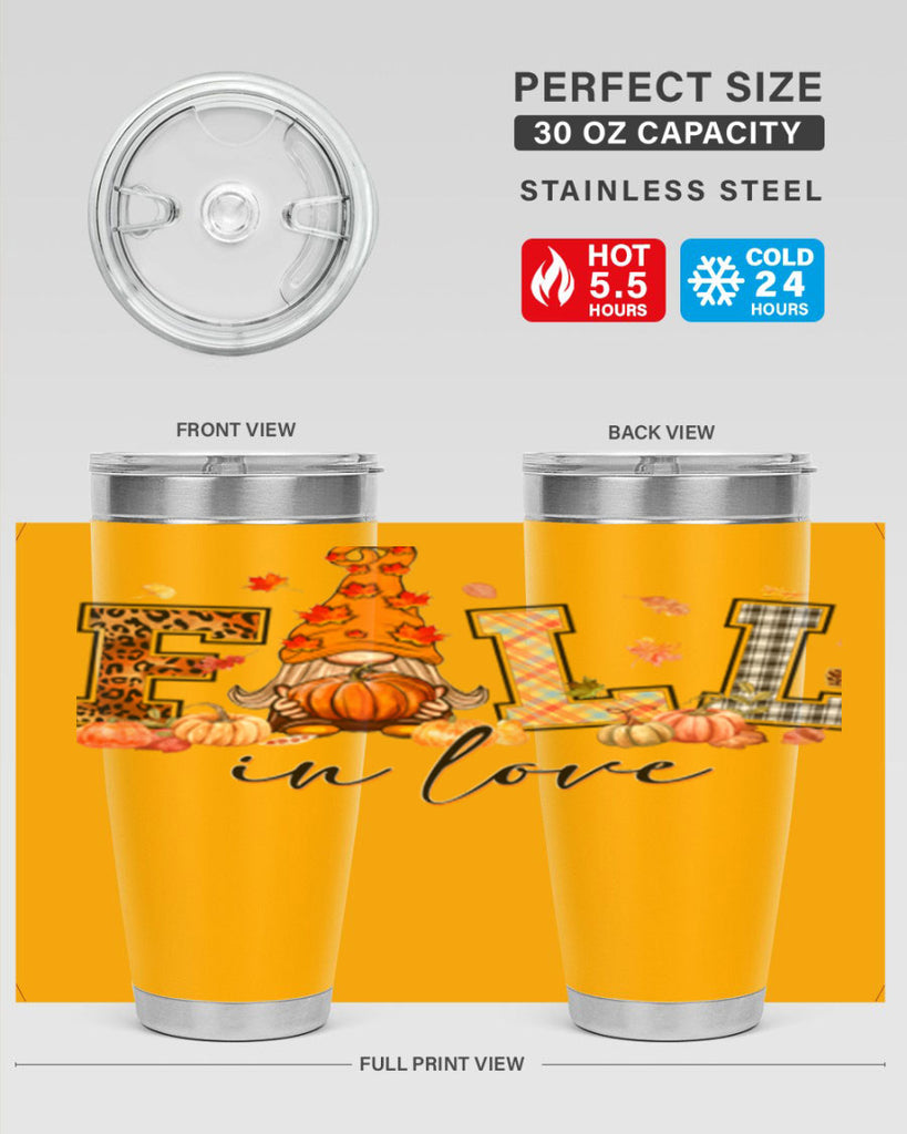 FALLinloveFallGnome 151#- fall- Tumbler