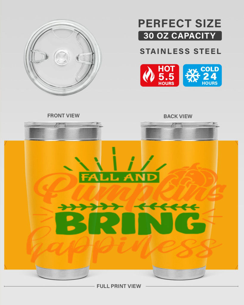 Fall and Pumpkins Bring Happiness 85#- fall- Tumbler