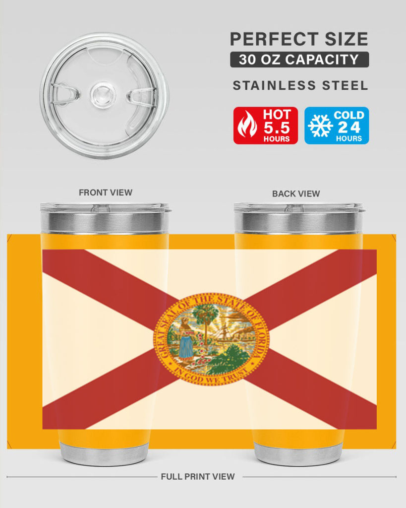 Florida 43#- Us Flags- Tumbler