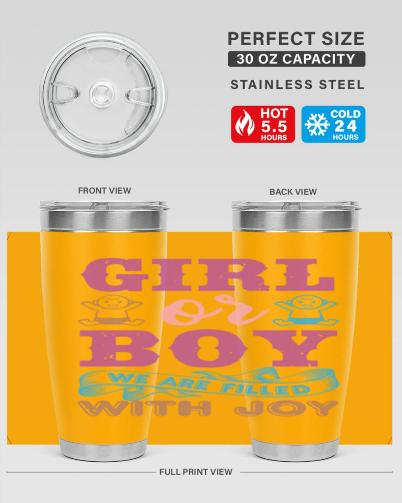 Girl or boy we are filled with joy Style 38#- baby shower- tumbler