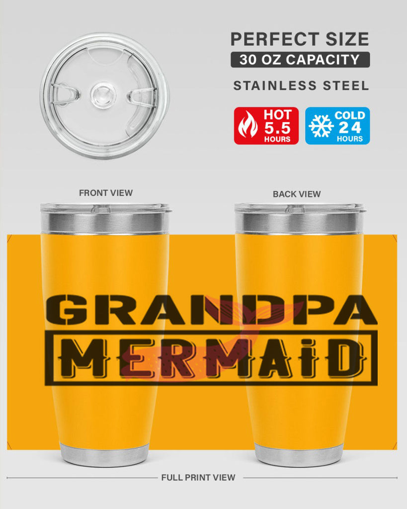 Grandpa mermaid 204#- mermaid- Tumbler