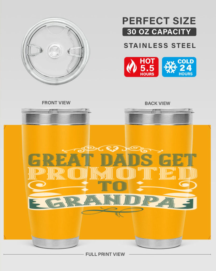 Great dads get promoted to grandpa 96#- grandpa - papa- Tumbler