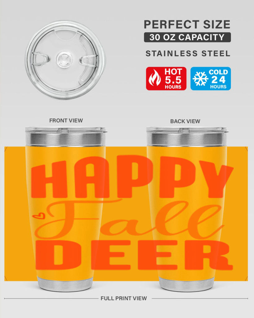 Happy Fall Deer Design 218#- fall- Tumbler