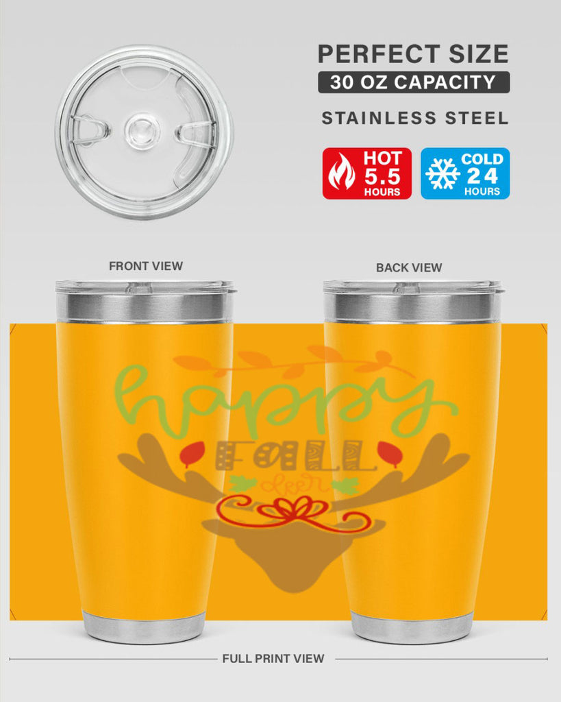 Happy Fall deer 219#- fall- Tumbler
