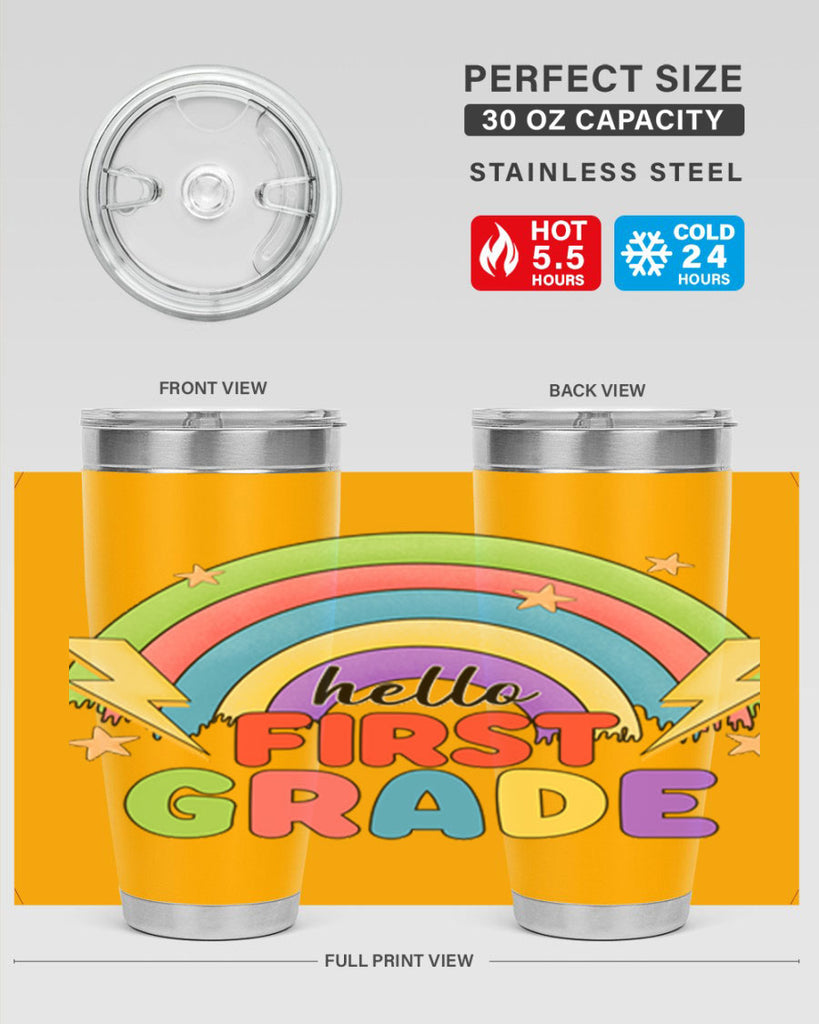 Hello 1st Grade Rainbow 13#- 1st grade- Tumbler