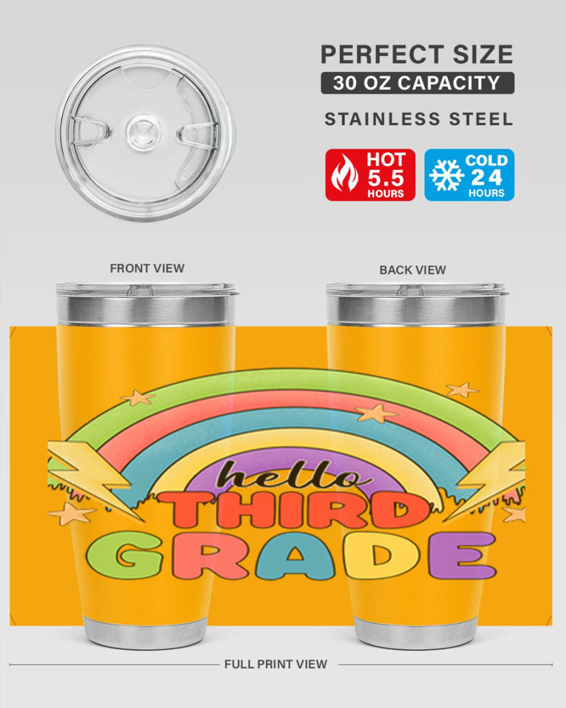 Hello 3rd Grade Rainbow 12#- 3rd grade- Tumbler