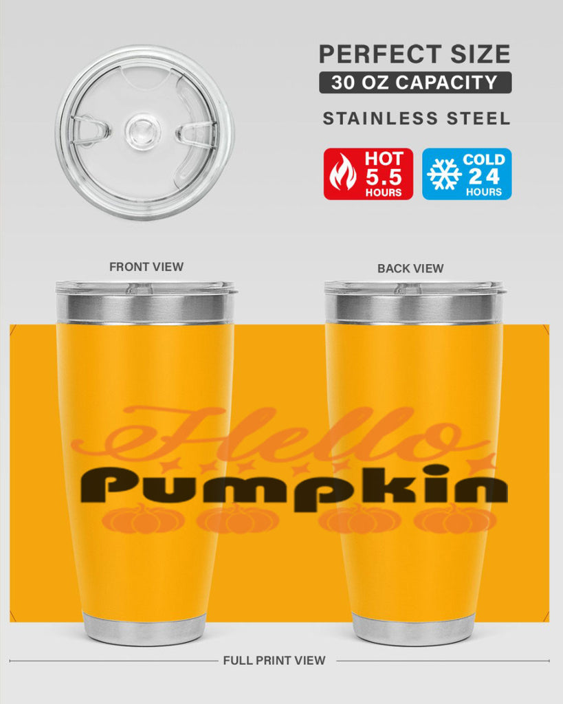 Hello Pumpkin 292#- fall- Tumbler