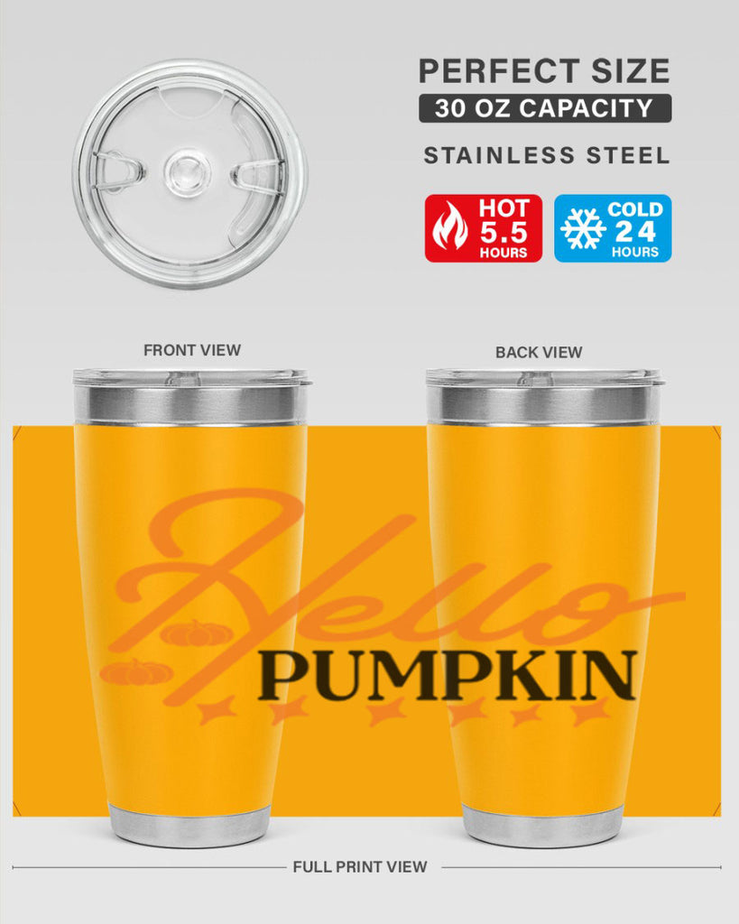 Hello Pumpkin 293#- fall- Tumbler