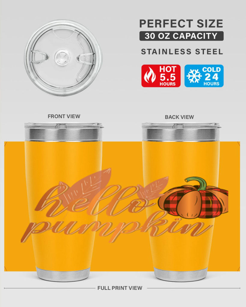 Hello Pumpkin 294#- fall- Tumbler