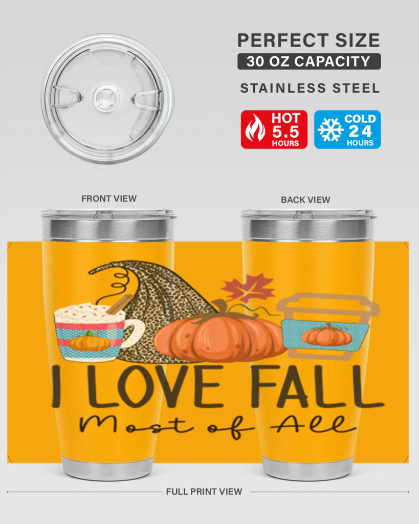 I Love Fall Most of All 332#- fall- Tumbler