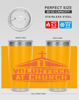 I Volunteer At Church Style 47#- volunteer- Tumbler