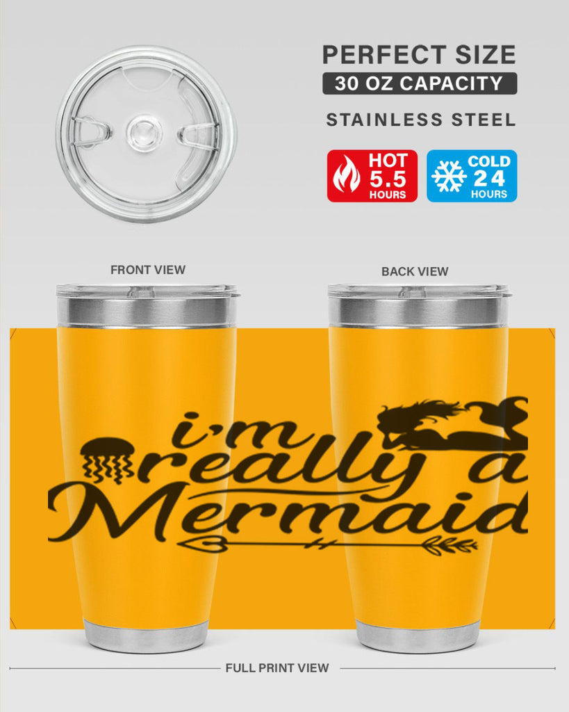 I m Really A Mermaid 213#- mermaid- Tumbler