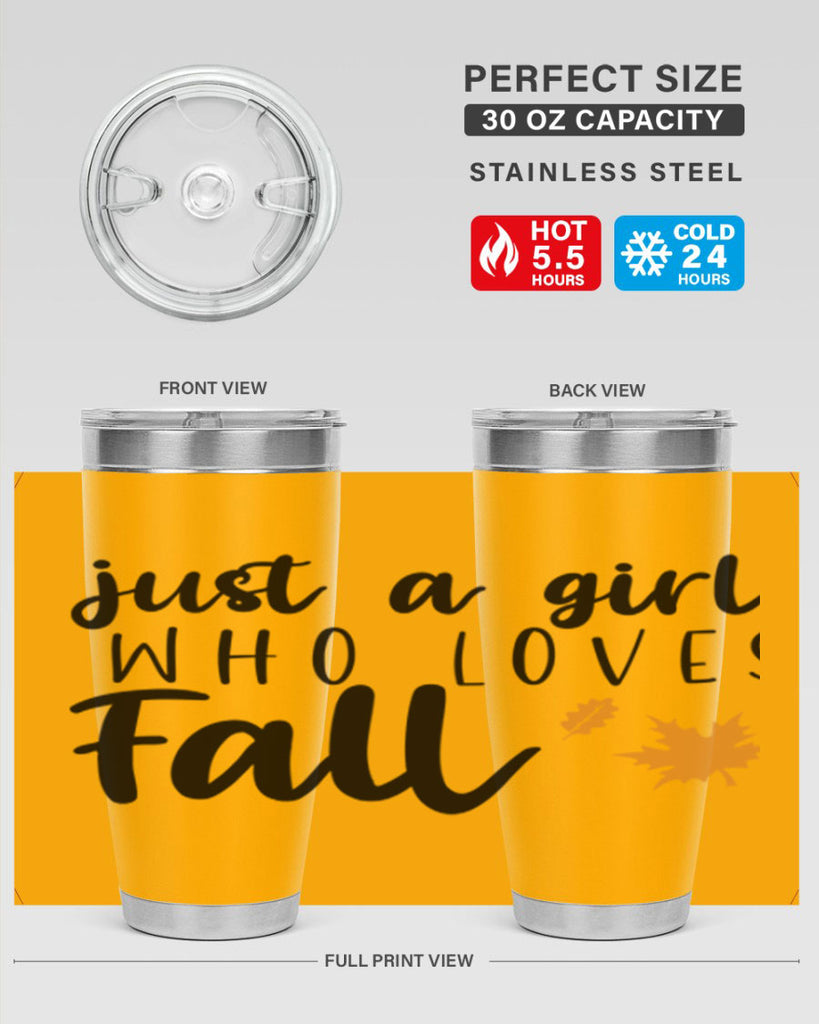 Just A Girl Who Loves Fall 380#- fall- Tumbler