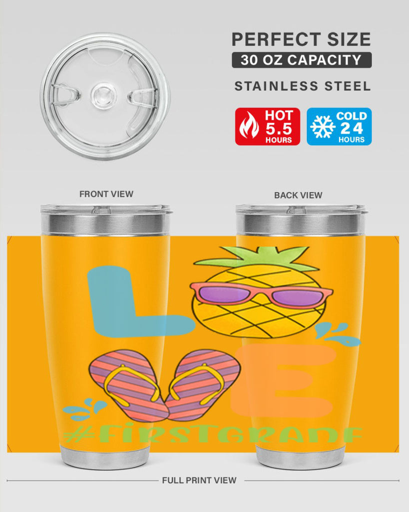 LOVE 1st Grade Summer Pineapple 8#- 1st grade- Tumbler