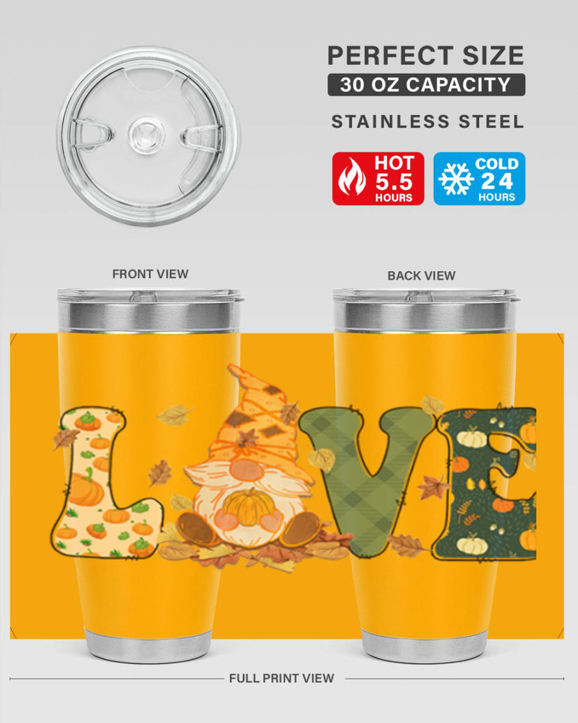 LOVEFallAutumnGnome 415#- fall- Tumbler