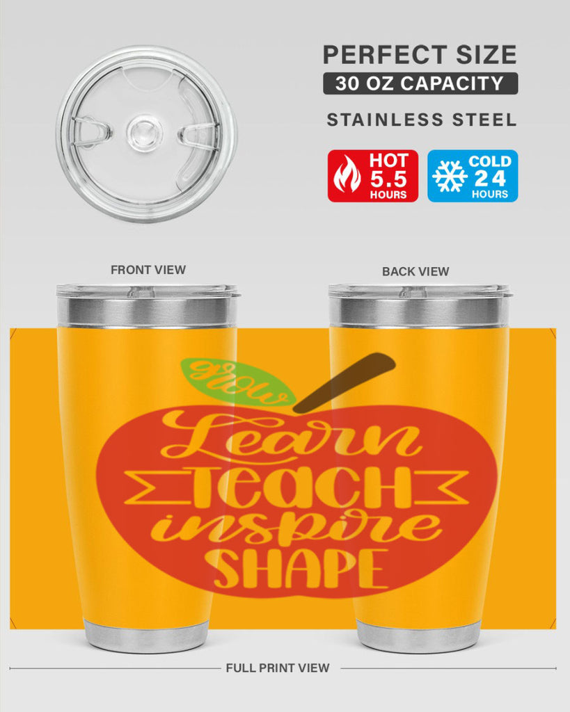 Learn Teach Inspire Shape Style 68#- teacher- tumbler