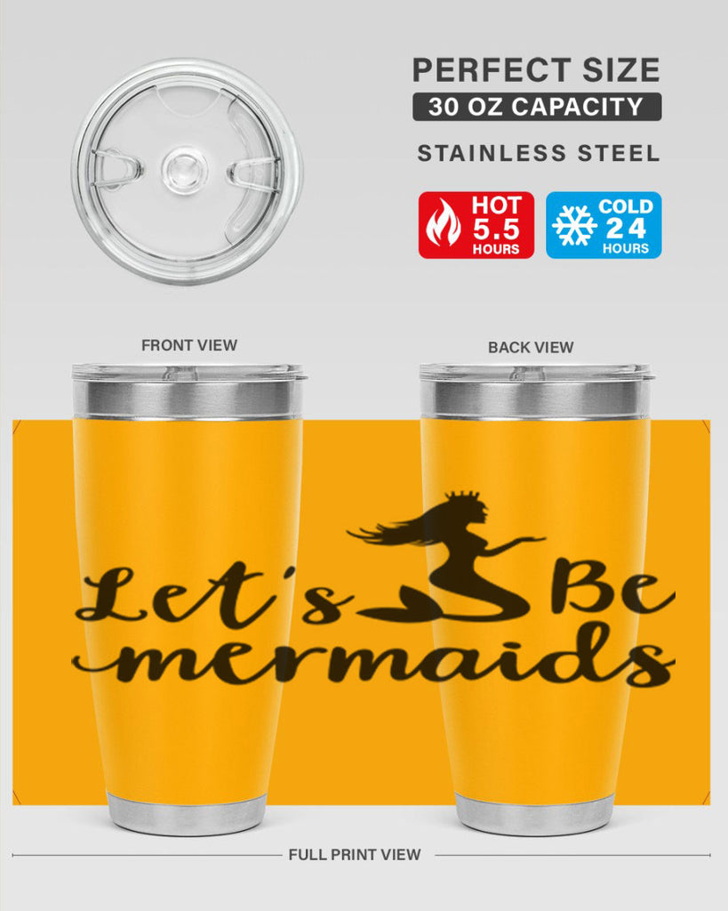 Lets be mermaids design 302#- mermaid- Tumbler