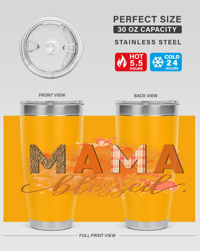 Mama Blessed 418#- fall- Tumbler