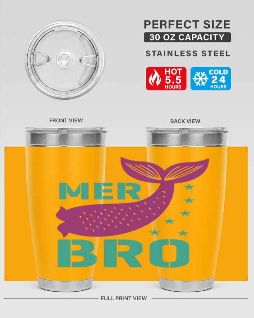 Mer Bro 322#- mermaid- Tumbler