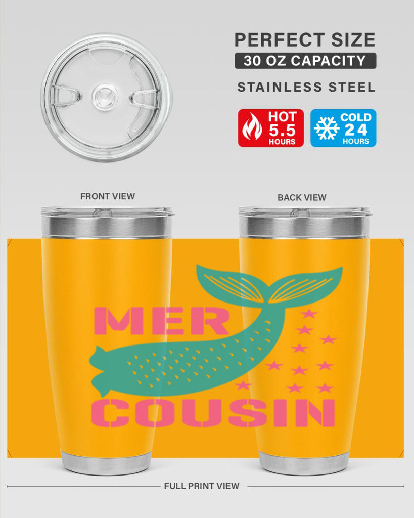 Mer Cousin 324#- mermaid- Tumbler