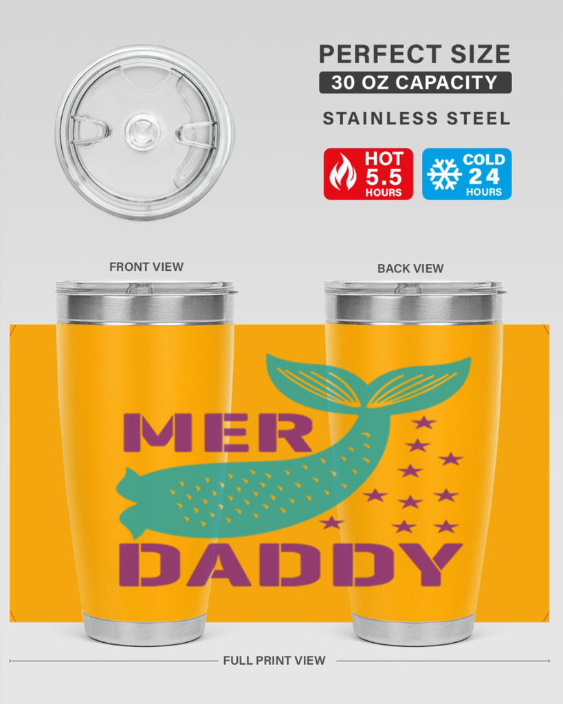 Mer Daddy 326#- mermaid- Tumbler