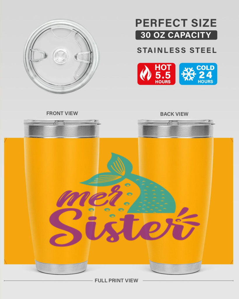 Mer Sister 346#- mermaid- Tumbler