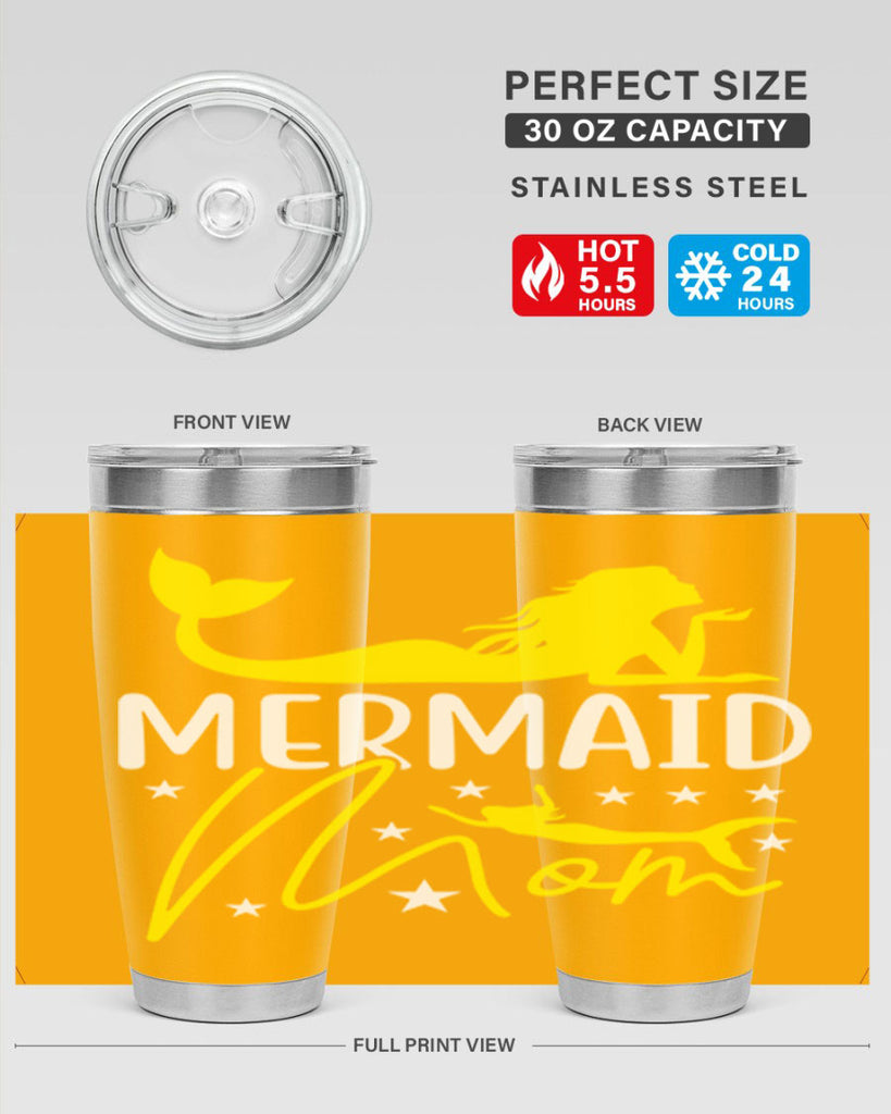 Mermaid Mom 370#- mermaid- Tumbler