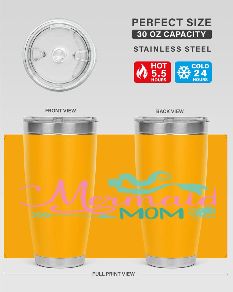 Mermaid Mom 374#- mermaid- Tumbler