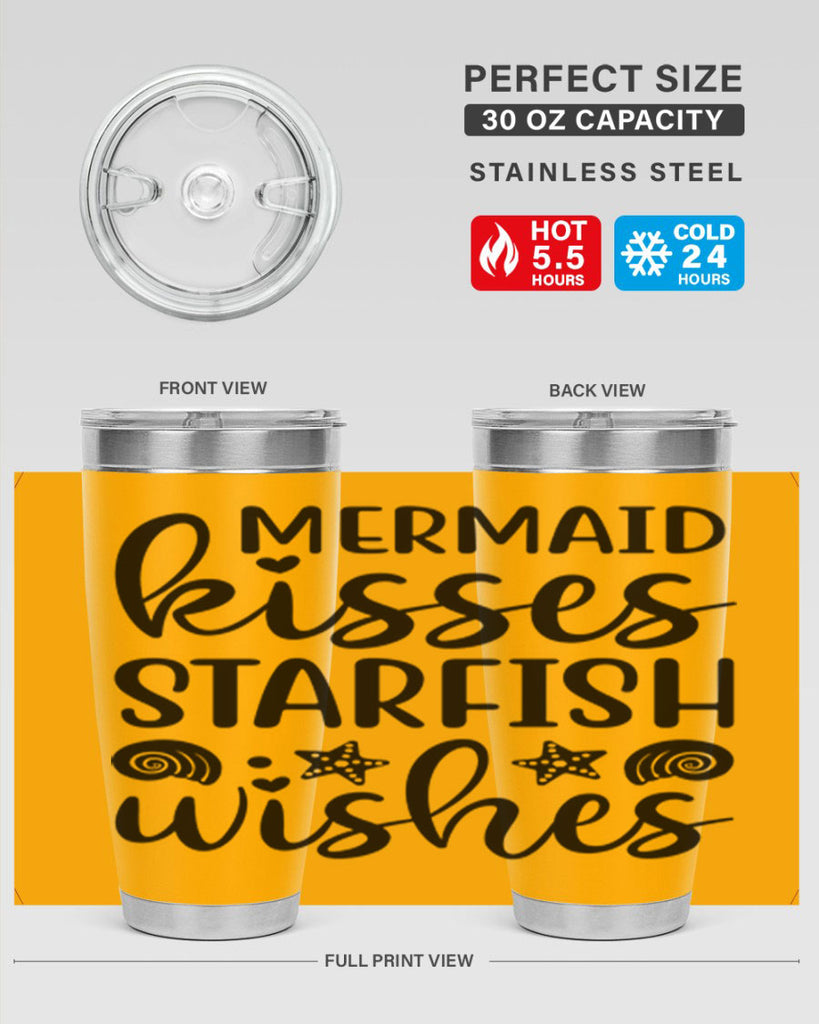 Mermaid kisses starfish wishes 426#- mermaid- Tumbler