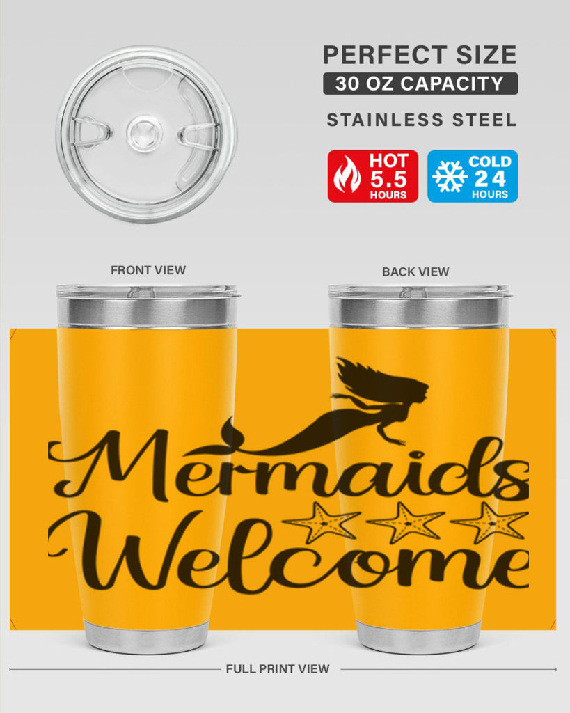 Mermaids welcome 498#- mermaid- Tumbler