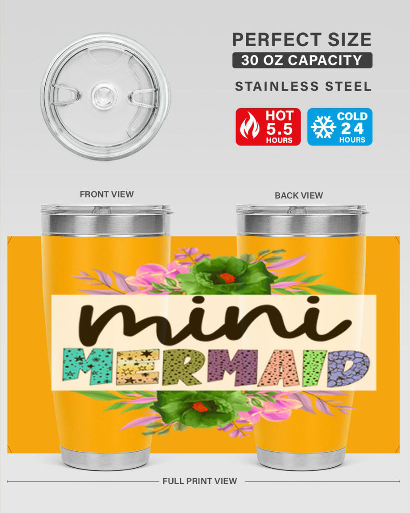 Mini Mermaid 505#- mermaid- Tumbler